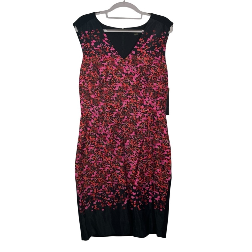 NWT Cynthia Steffe  Black and Pink Floral Sheath Dress